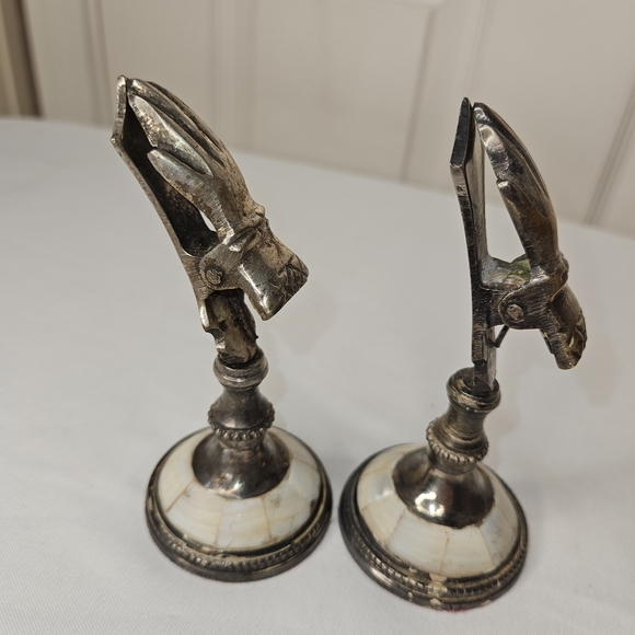 Vintage Letter Hand Note Clip Silver Plate Mother of Pearl Paris 1889 Berkeley - Picture 9 of 12